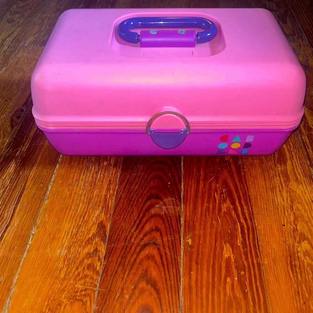 Vintage Caboodles Pink and Purple Organizer 90’s makeup jewelry